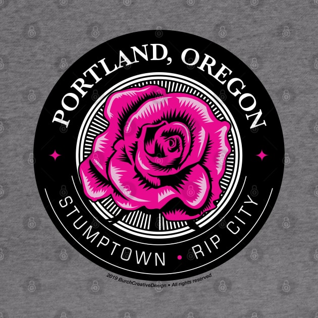 Portland Oregon Rose Design by BurchCreativeDesign